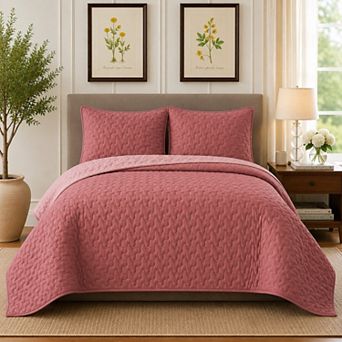 Harper Loft Carrie Solid 2 pc Quilt Set
