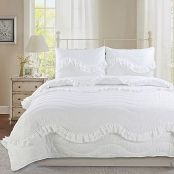 Harper Loft Charlotte Ruffle 3 pc Quilt Set
