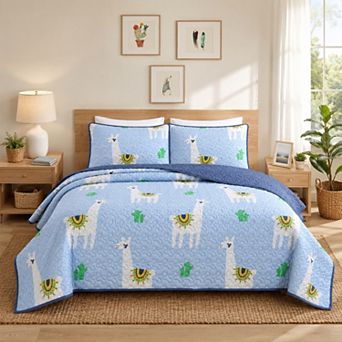 Harper Loft Cool Llama 2 pc Quilt Set
