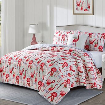 Harper Loft Fancy Flamingo Reversible Quilt Set