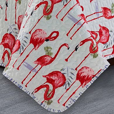 Harper Loft Fancy Flamingo Reversible Quilt Set