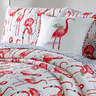Harper Loft Fancy Flamingo Reversible Quilt Set