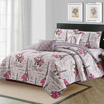 Harper Loft Vintage Paris 5 pc Quilt Set