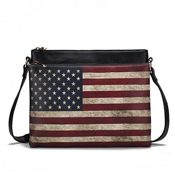 MKF Collection Madeline Printed Flag Crossbody Bag