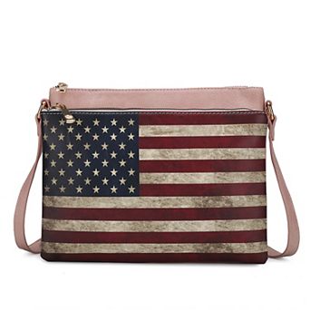 MKF Collection Madeline Printed Flag Crossbody Bag