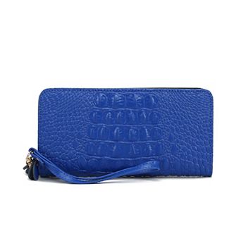 MKF Collection Eve Genuine Leather Crocodile-Embossed Wristlet Wallet