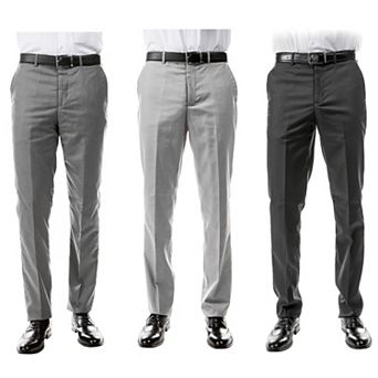Azzuro Men’s 3-Pack Shades of Grey Dress Pants