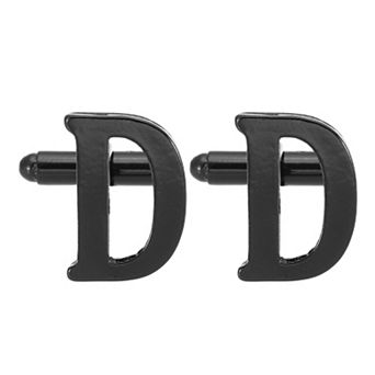 1 Pair Initial Cufflinks, Classic Alphabet Letter A-Z Men Cuff Links with Gift Box for Wedding Party