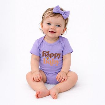 Boho Happy Baby - Infant Short Sleeve Graphic Bodysuit