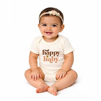 Boho Happy Baby - Infant Short Sleeve Graphic Bodysuit