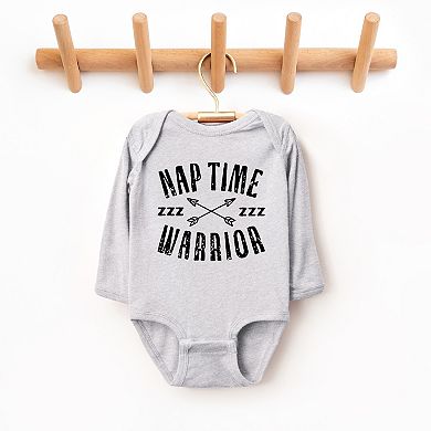 Nap Time Warrior - Infant Long Sleeve Bodysuit