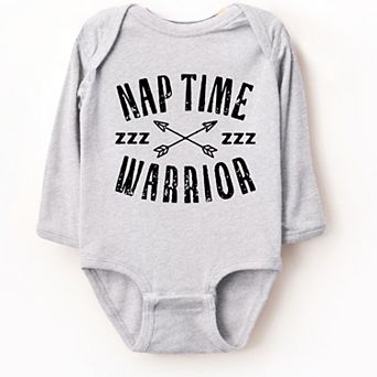 Nap Time Warrior - Infant Long Sleeve Bodysuit
