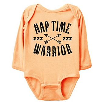 Nap Time Warrior - Infant Long Sleeve Bodysuit