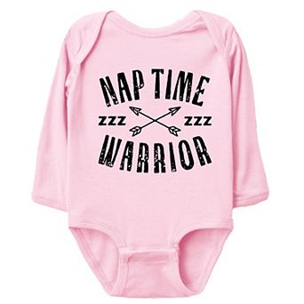 Nap Time Warrior - Infant Long Sleeve Bodysuit