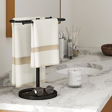 Stainless Steel S Shape Free Standing Towel Holder Stand For Bathroom Kitchen
