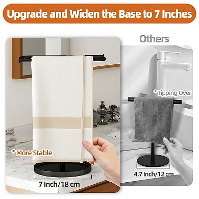 Stainless Steel S Shape Free Standing Towel Holder Stand For Bathroom Kitchen