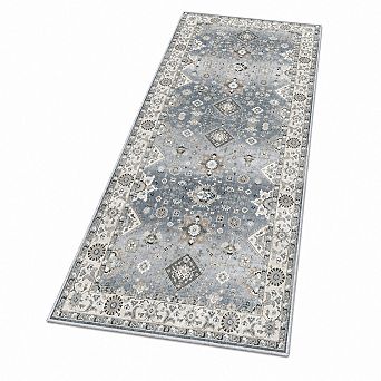Ultra Soft Washable Hallway Runner Rug Stain Resistant Non Slip Low Pile Carpet