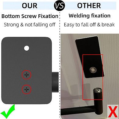 24 Inch Wall Mounted Towel Bar Heavy Duty Rustproof Bathroom Organizer Matte Black