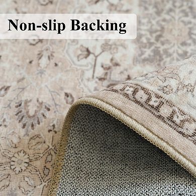 Washable Hallway Runner Rug Non Slip Stain Resistant Farmhouse Floor Mat