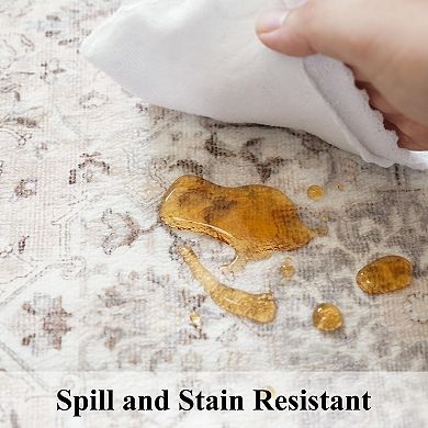 Washable Hallway Runner Rug Non Slip Stain Resistant Farmhouse Floor Mat