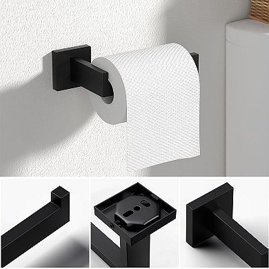 5 Piece Bathroom Hardware Set SUS304 Stainless Steel Wall Mounted Bath Accessories