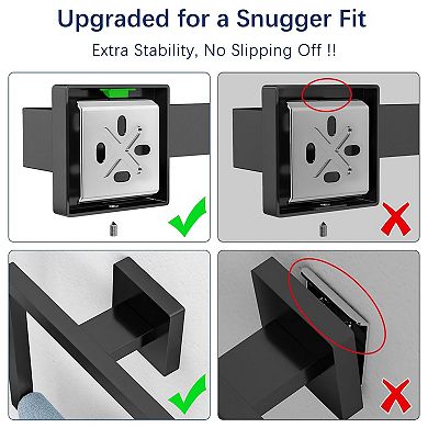 Stainless Steel Matte Black 5 Piece Bathroom Hardware Wall Mount Set