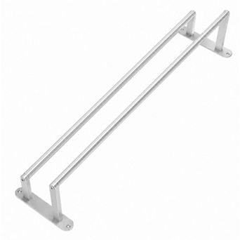24 Inch Double Bathroom Towel Rack Wall Mounted Stainless Steel Brushed Nickel Holder