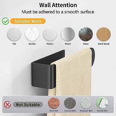 Strong Adhesive Wall Mounted Hand Towel Holder 2 Pack For Bathroom Kitchen RV