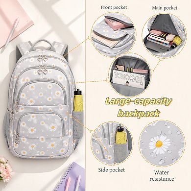 3 Print 3 Pack Elementary Backpack Lunch Box Set Waterproof Nylon School Bag