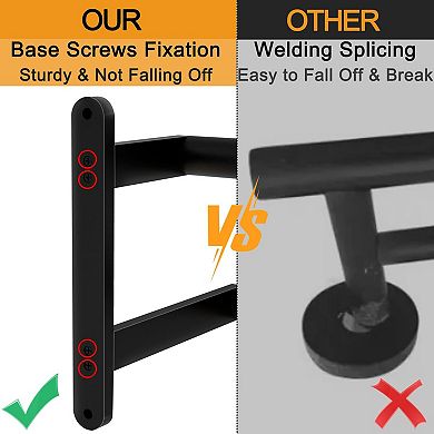 24 Inch Double Towel Bar Stainless Steel Wall Mounted Rack For Bathroom Kitchen