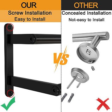 24 Inch Double Towel Bar Stainless Steel Wall Mounted Rack For Bathroom Kitchen