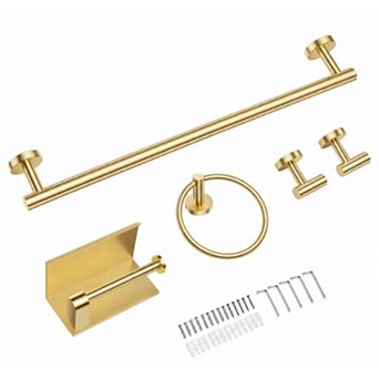 5 pc SUS304 Stainless Steel Bathroom Hardware Wall Mount Set