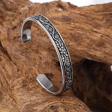 Vintage Floral Cuff Bracelet