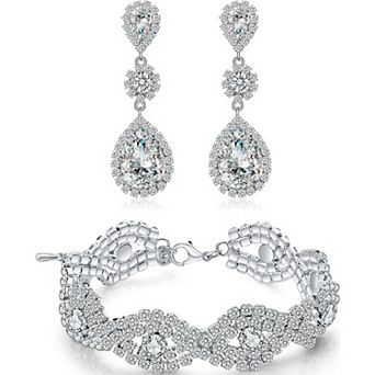Wedding Bracelet Earring Set