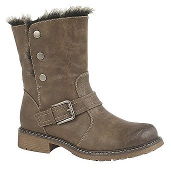 Cipriata Womens/Ladies Andreana Press Stud Fold Down Biker Style Leather Boot