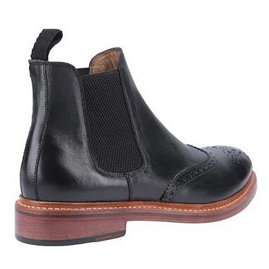 Cotwold Mens Siddington Leather Elasticated Dress Boot