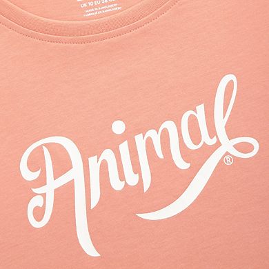 Animal Womens/Ladies Script Logo T-Shirt