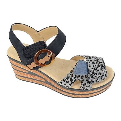 Cipriata Womens/Ladies Danta Leopard Print Sandals
