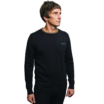 Lambretta Mens Knitted Tipped Jumper