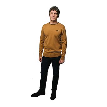 Lambretta Mens Knitted Tipped Jumper