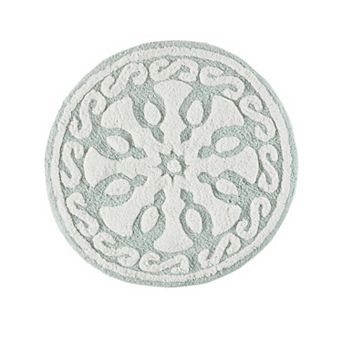 25"R Cotton Tufted Bath Rug, Elegant Rug with Soft Comfort & Strong Water Absorption for Bathroom