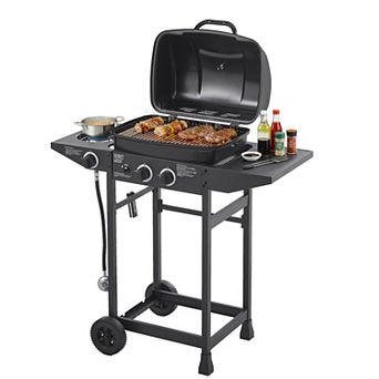 BAOURE 2-Burner Propane Gas Grill with Integrated Side Burner 24,000 BTU