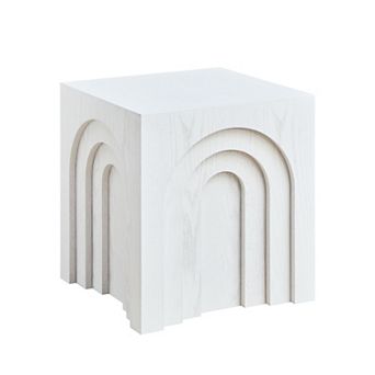 BAOURE MDF Mid Century Modern Side End Accent Table Bedside Table for Living Room Use