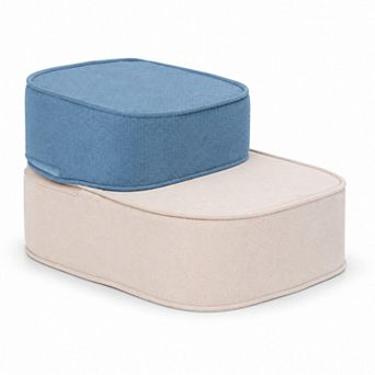 BAOURE Foam 2 Step Pet Stairs Non Slip For Small Dogs And Cats For Beds And Couches