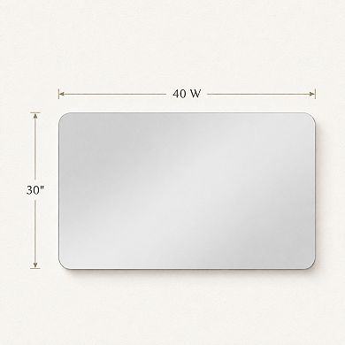 BAOURE Glass Wall Mounted Bathroom Vanity Mirror HD Explosion Proof For Bathroom Use