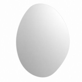 BAOURE Glass Modern Asymmetrical Bath Wall Mirror HD Copper Free Silver For Vanity