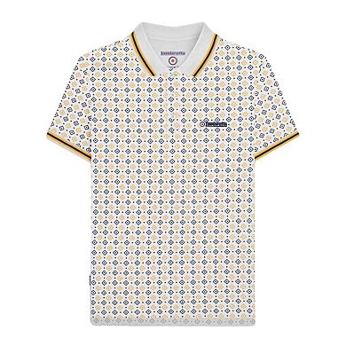 Lambretta Mens Geometric Polo Shirt
