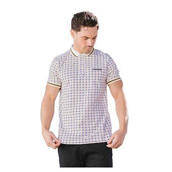 Lambretta Mens Geometric Polo Shirt