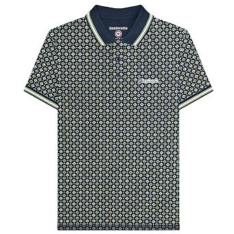 Lambretta Mens Geometric Big & Tall Polo Shirt