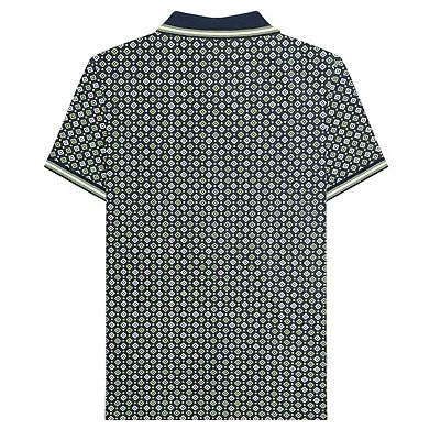Lambretta Mens Geometric Big & Tall Polo Shirt